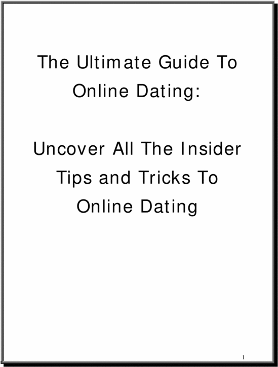 Product picture Online Dating guide